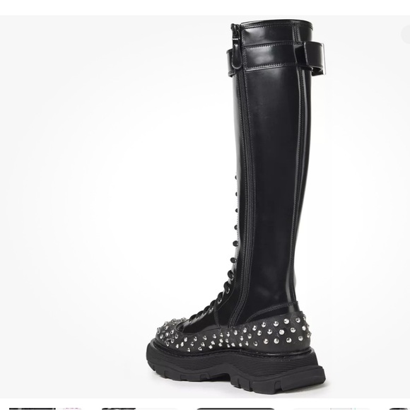 Alexander McQueen tread slick knee high boots - Picture 2 of 6